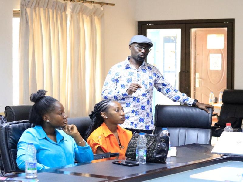 Prof. George Aryeetey addressing the students